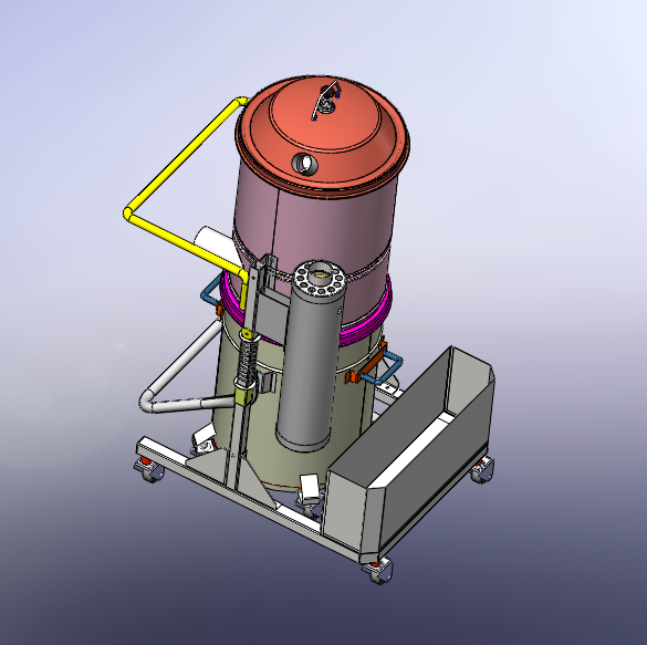 【工程机械】工业吸尘器模型3D数模图纸 Solidworks21设计
